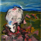 'Sheep', acrylic on canvas, 24x26 cm